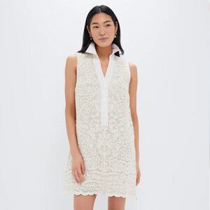 Tuckernuck Tan Lace Sleeveless Collier Dress
